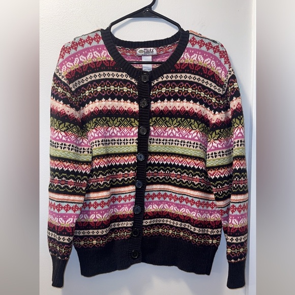 Vintage Y2K Tiara International Fairisle Cardigan 2004 - Picture 1 of 3